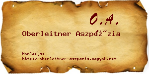 Oberleitner Aszpázia névjegykártya
